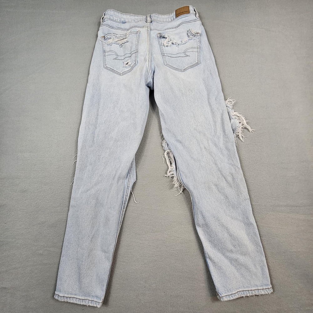 American Eagle Jeans Womens 6 Distressed Ripped High Rise Strigid Denim Pants‎ - Picture 9 of 11